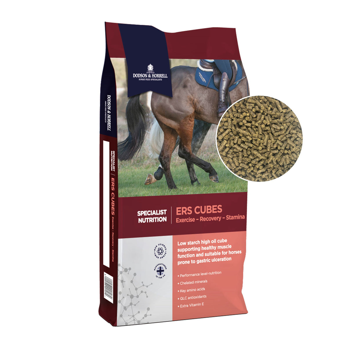 D&H ERS Cubes hestefoder i 20 kg sæk fra Dodson & Horrell