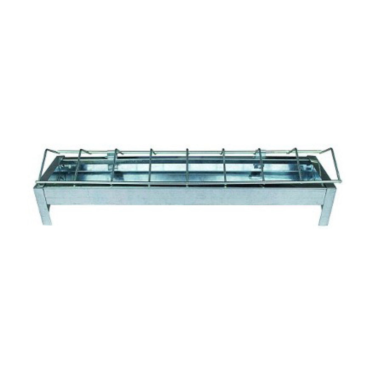 Galvaniseret Fodertrug 7,5 x 30 cm i 30 cm pakning til høns fra Brogaarden