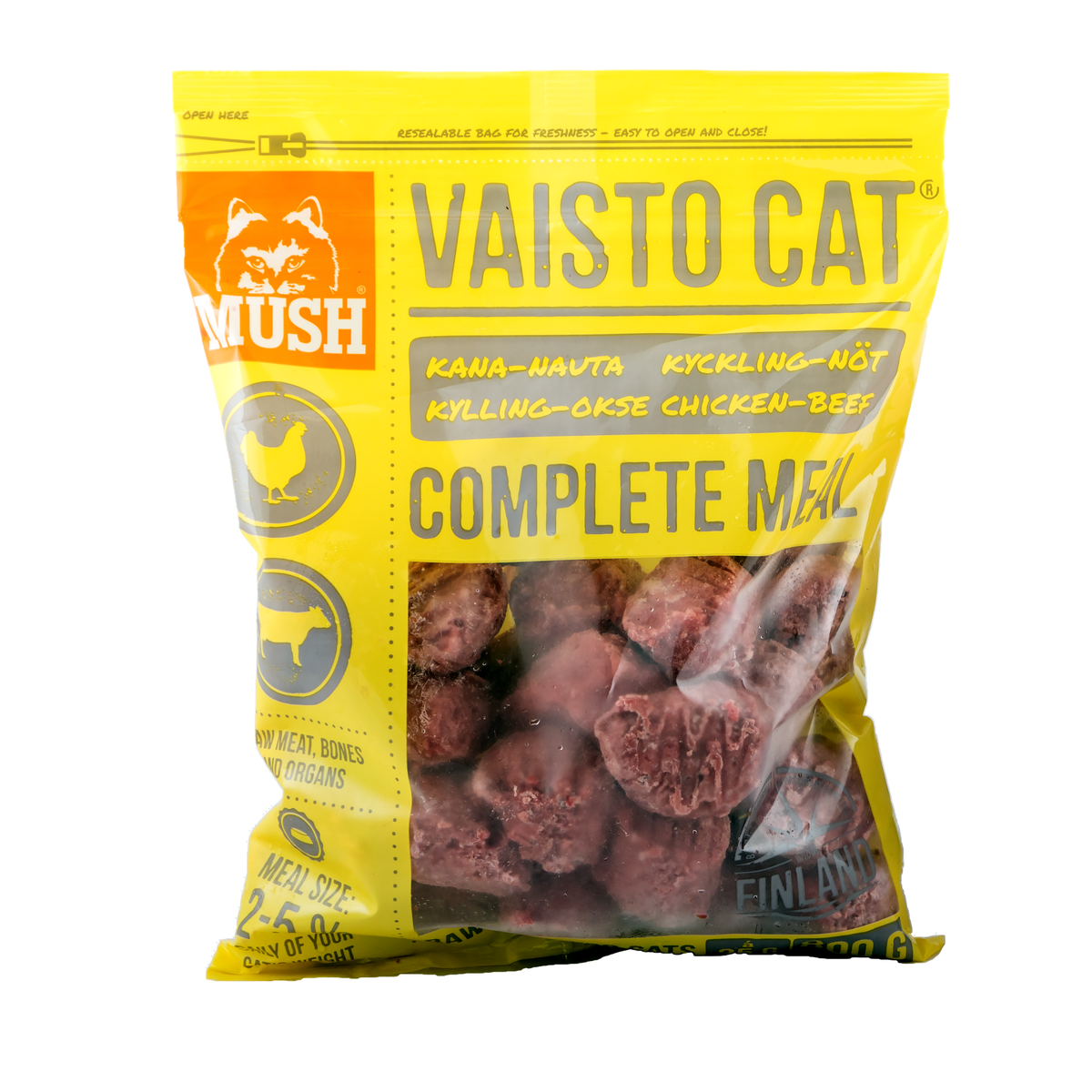 MUSH Vaisto Gul i 3 kg pose til katte fra MUSH Denmark ApS