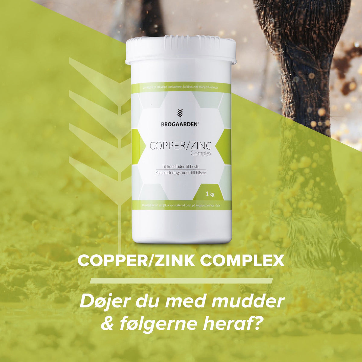 Brogaarden Copper / Zinc Complex hestefoder i 1 kg pose – billede 3