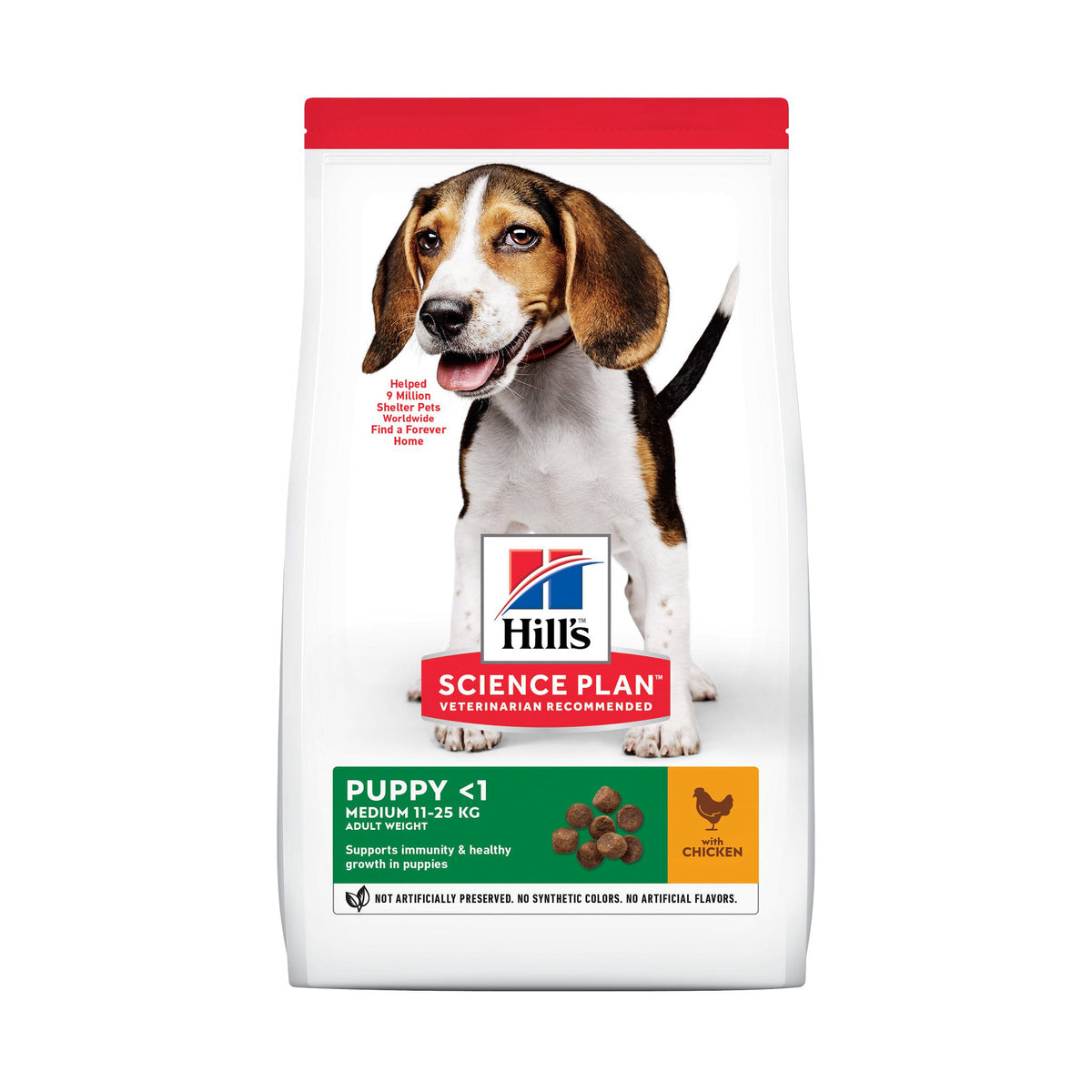 Hill’s Puppy Medium breed kylling i 12 kg sæk til hunde fra Hills