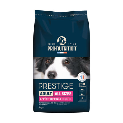 Prestige Adult Fussy Appetite Lam & Ris i 3 kg pose til hunde