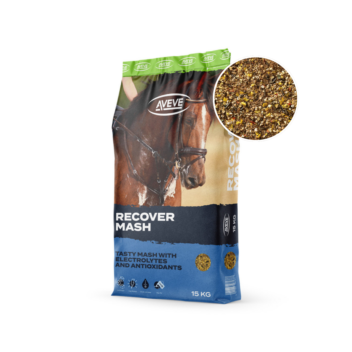 Aveve Recover Mash 314 i 15 kg sæk til heste
