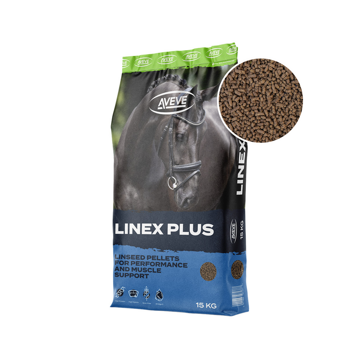 Aveve Linex Plus 007 i 15 kg sæk til heste