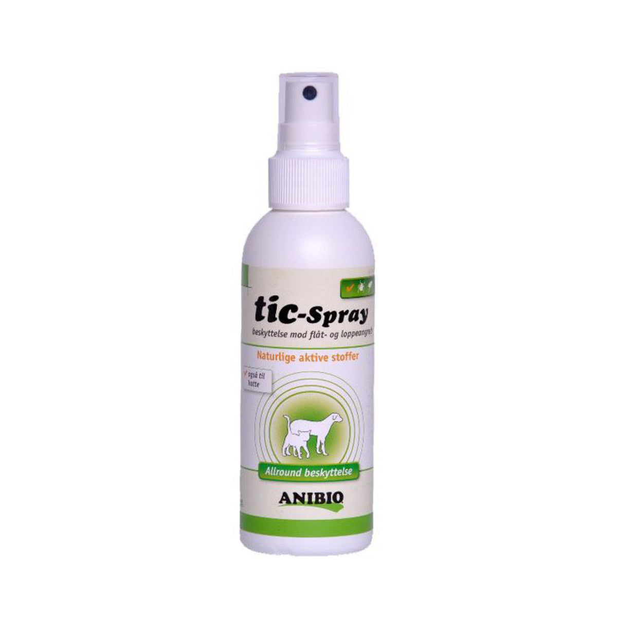 AniBio Tic-Spray Flåter/Lopper i 150 ml flaske til hunde fra KW ARTIKLER A/S