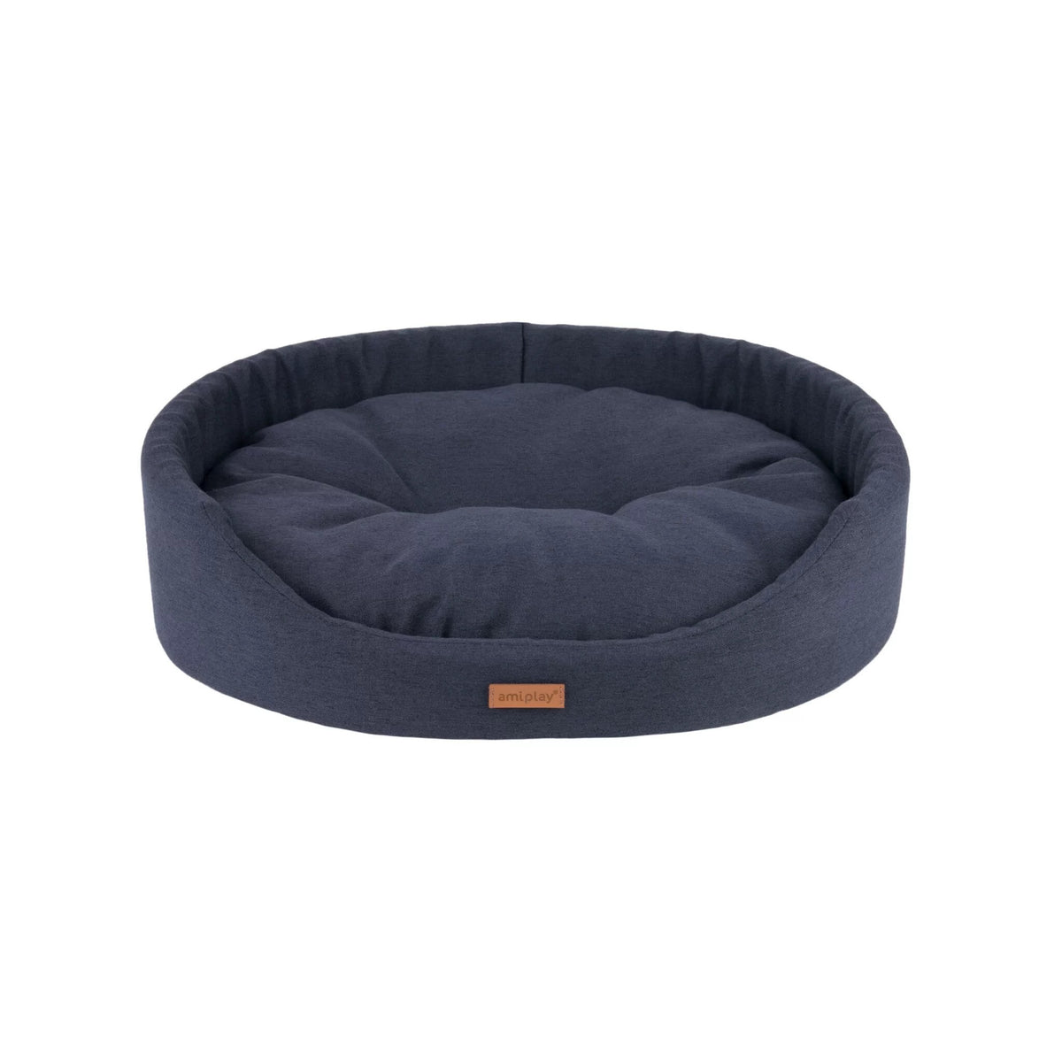 Amiplay Oval Hundeseng Sort til hunde fra KW