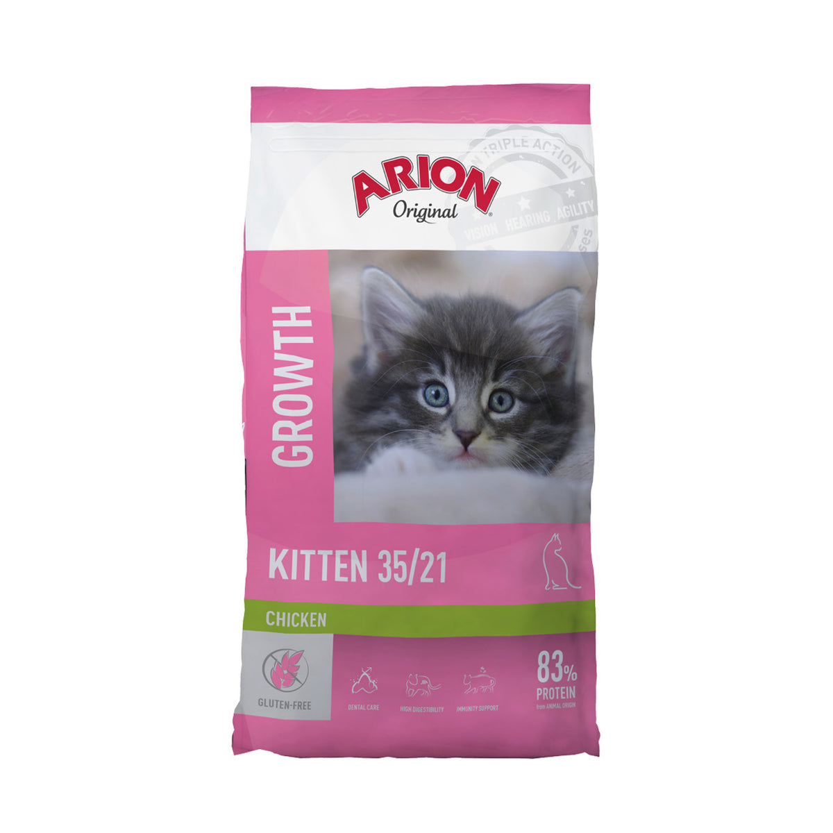 ARION Cat Kitten Growth Chicken i 7,5 kg pose til katte