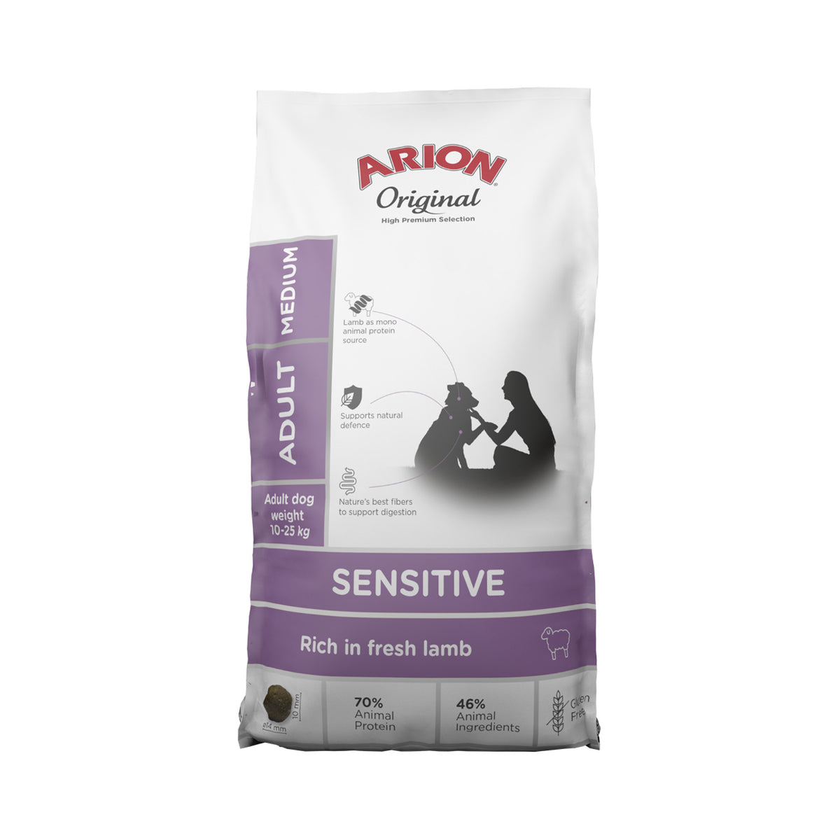 ARION Sensitive Adult Medium Lamb i 12 kg sæk til hunde