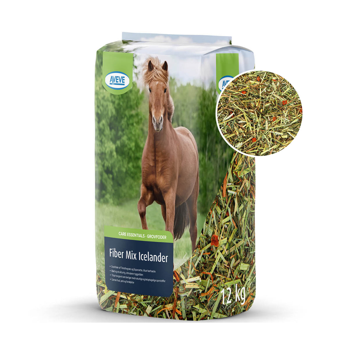 Aveve Fiber Mix Icelander i 12 kg sæk til heste