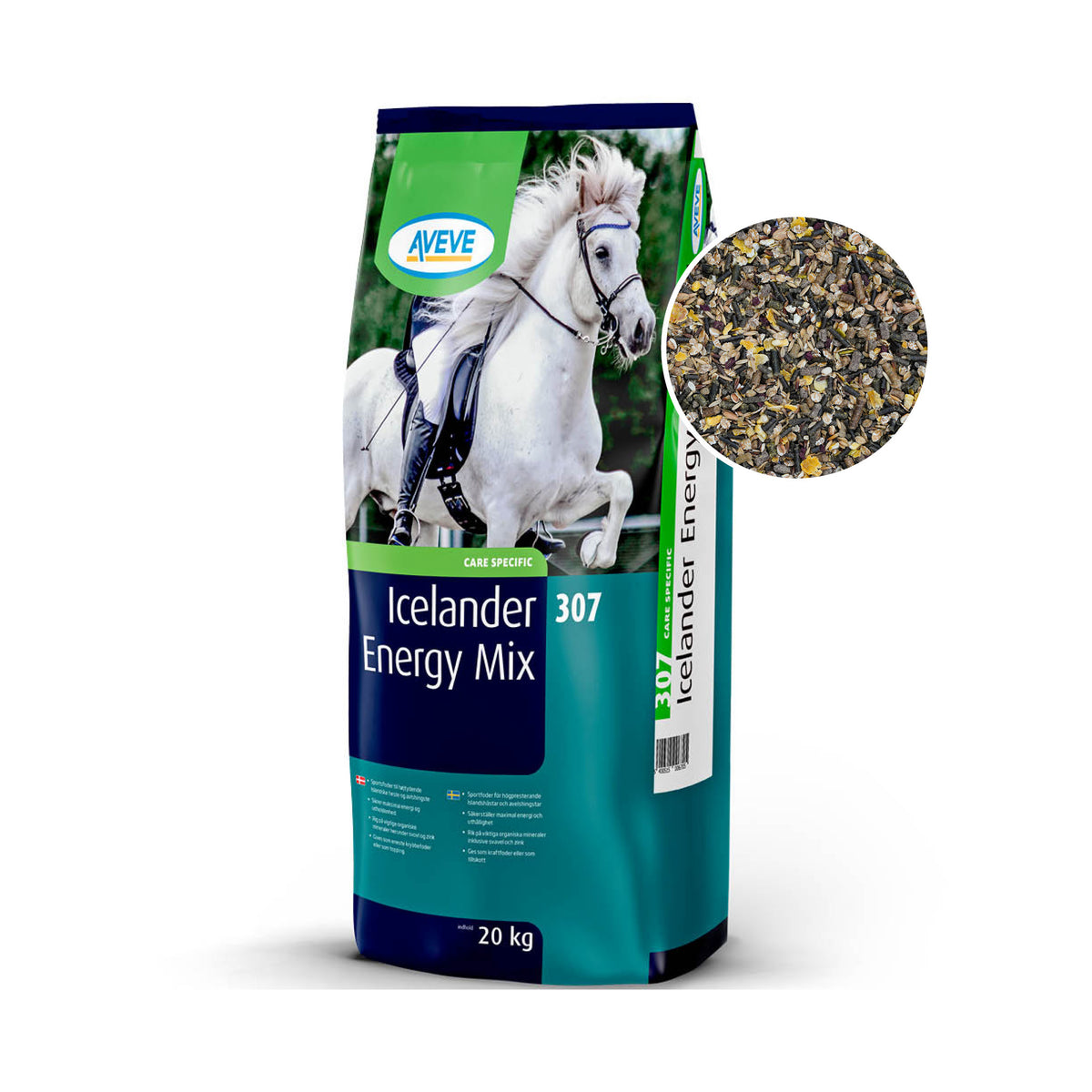 Aveve Icelander Energy Mix 307 i 20 kg sæk til heste