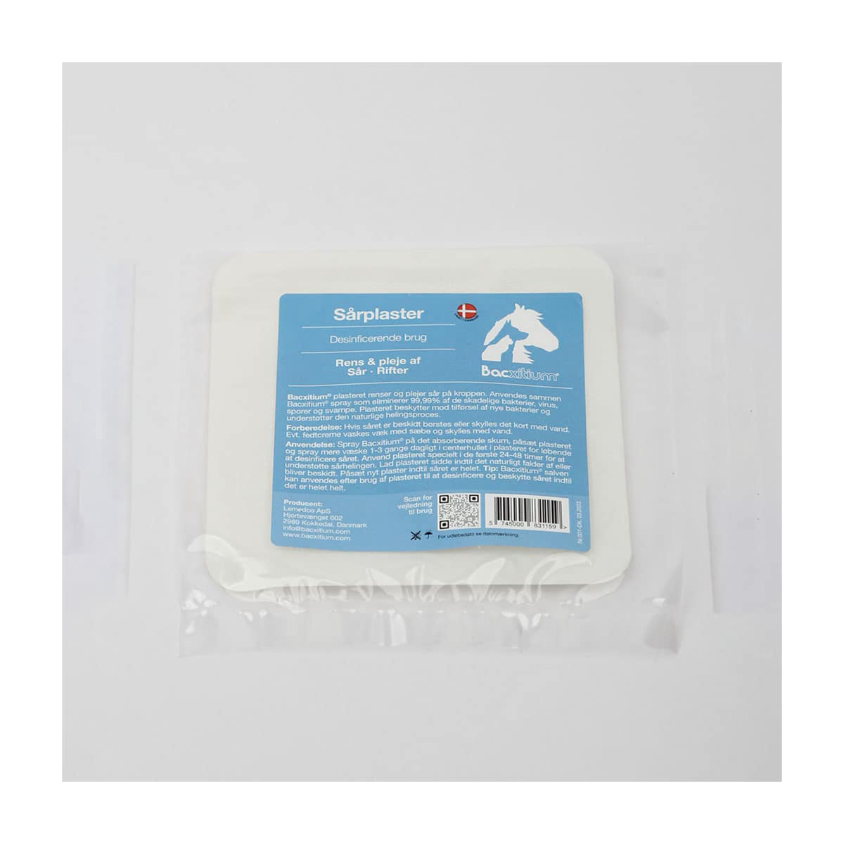 Bacxitium Sårplaster 10 x 10 cm i 10 cm pakning til heste – billede 2