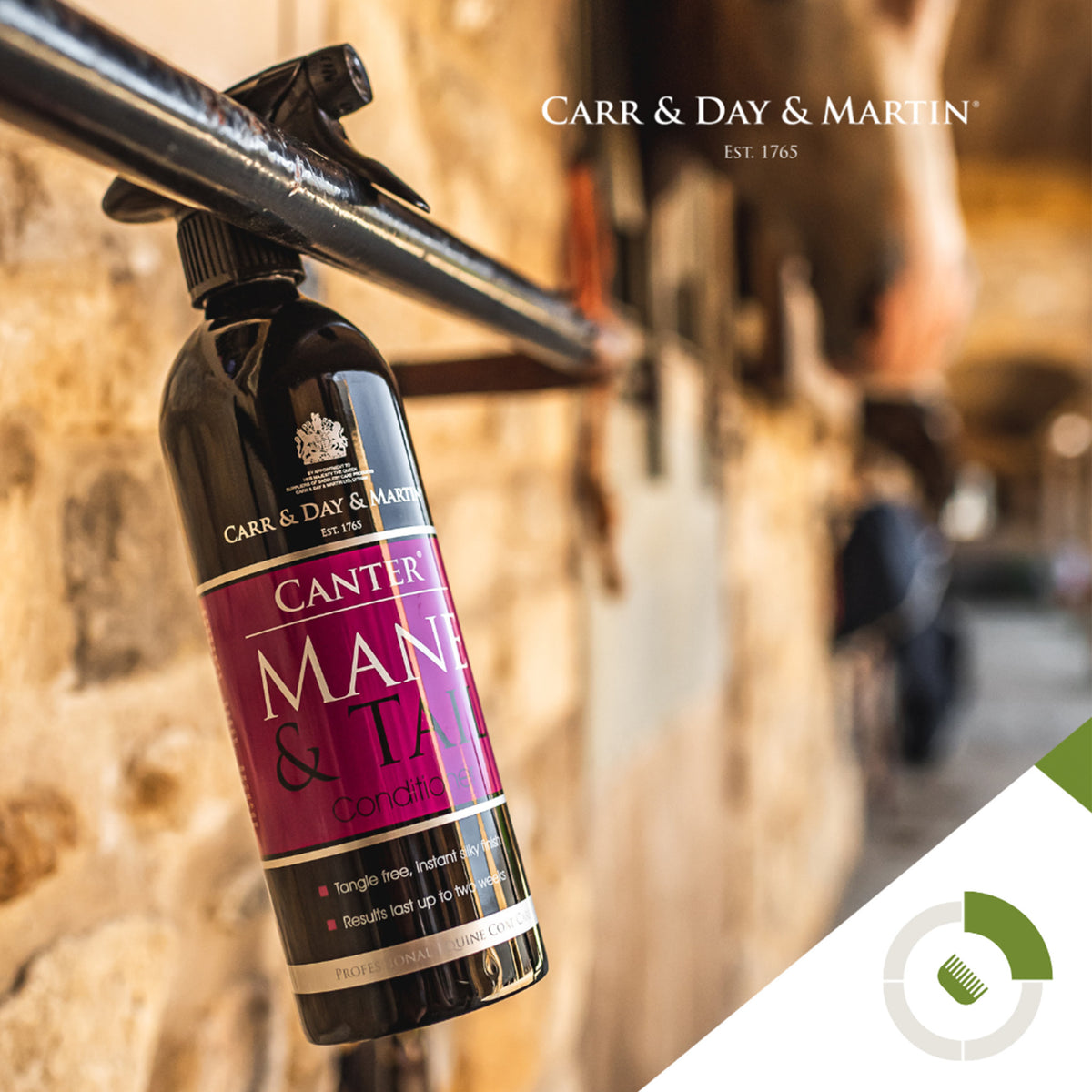 CDM Canter Mane & Tail Spray i 500 ml flaske til heste fra Carr & Day & Martin – billede 3