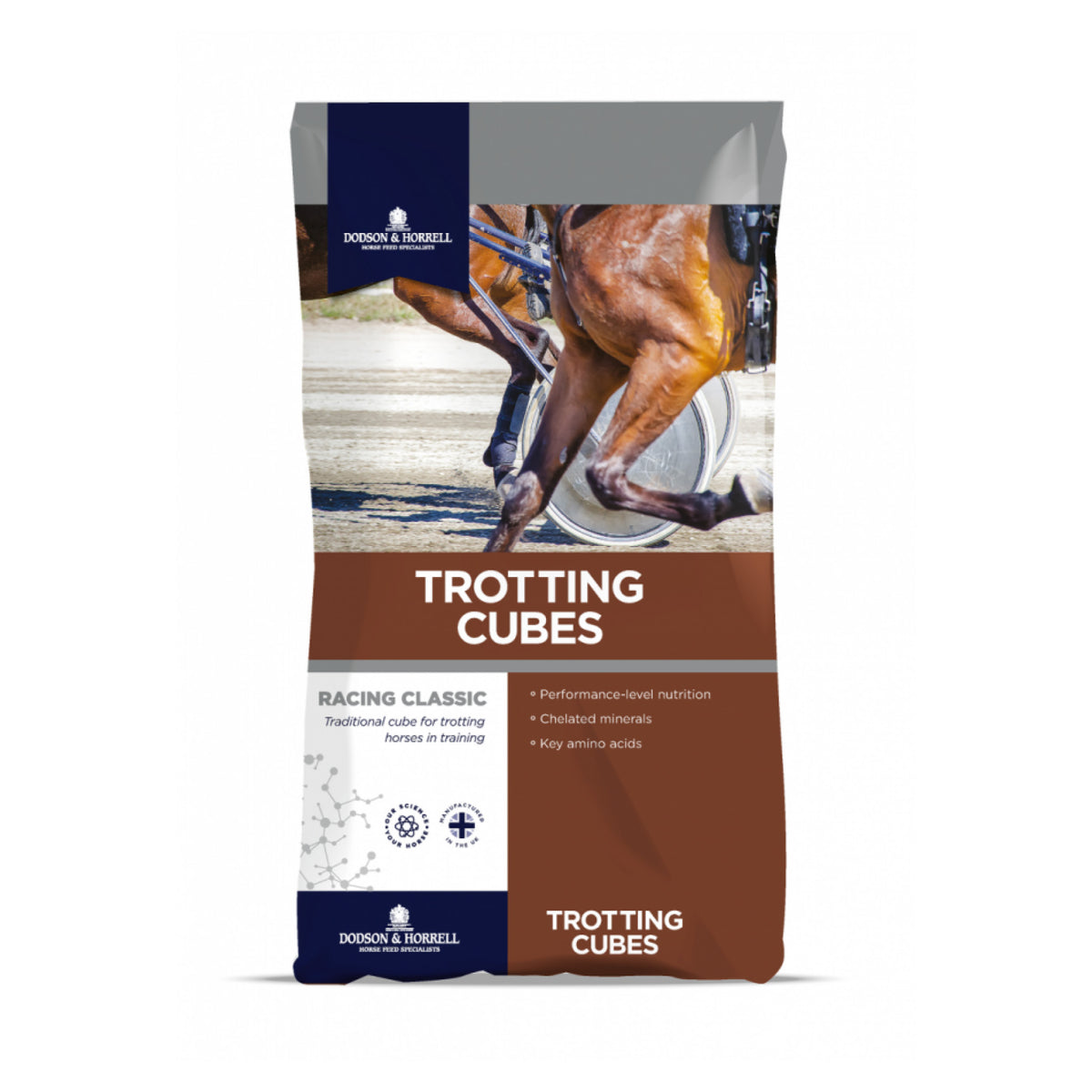 D&H Trotting Cubes hestefoder i 20 kg sæk fra Dodson & Horrell