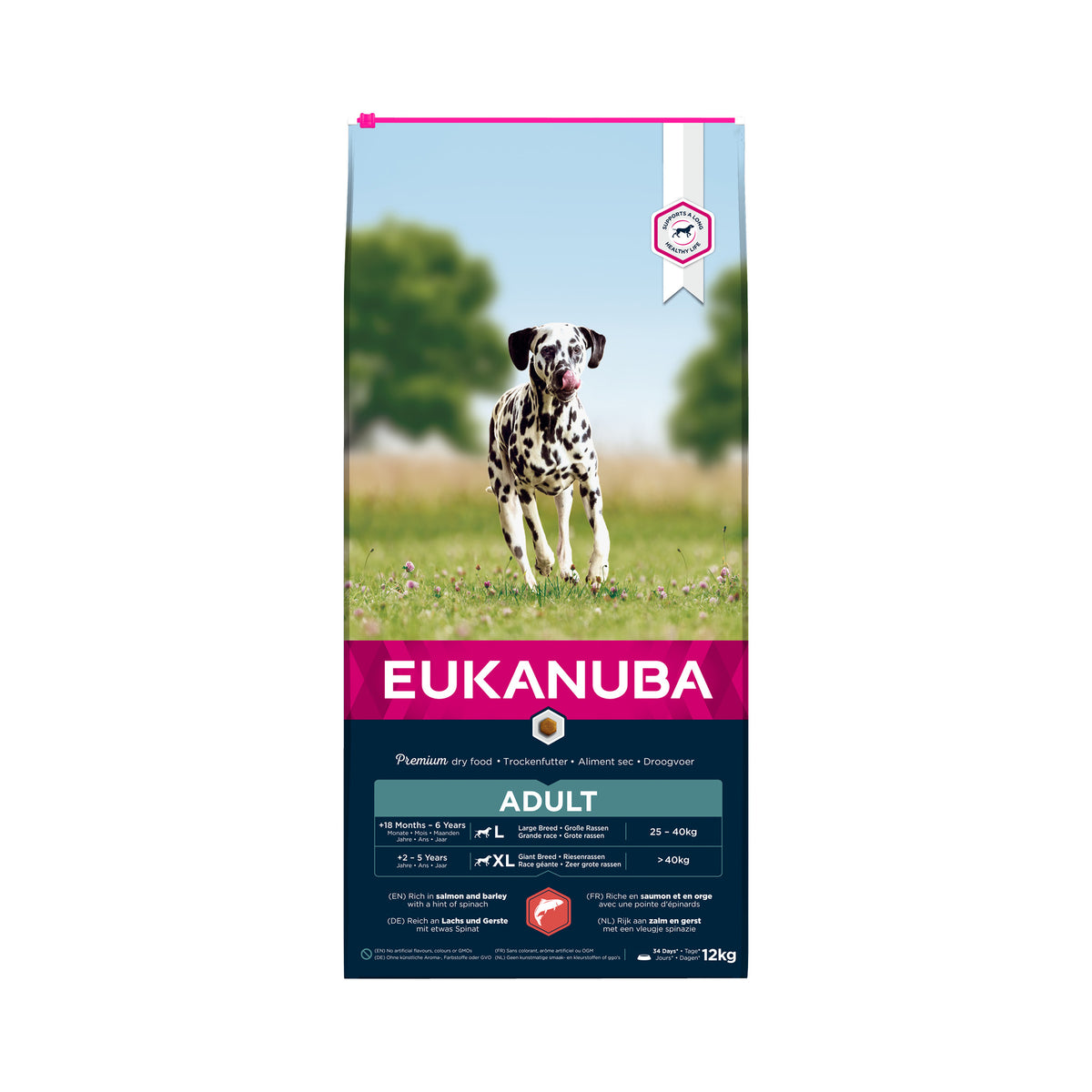 Eukanuba Adult Large Laks i 12 kg sæk til hunde