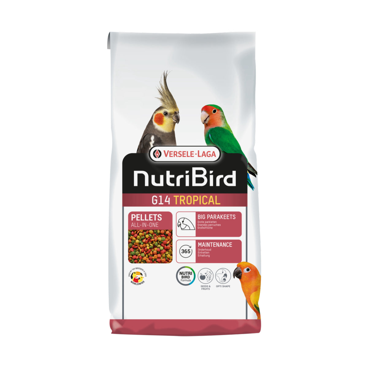 NutriBird G14 Tropical Parakit i 10 kg sæk til stuefugle fra Versele-Laga N.V. – billede 3