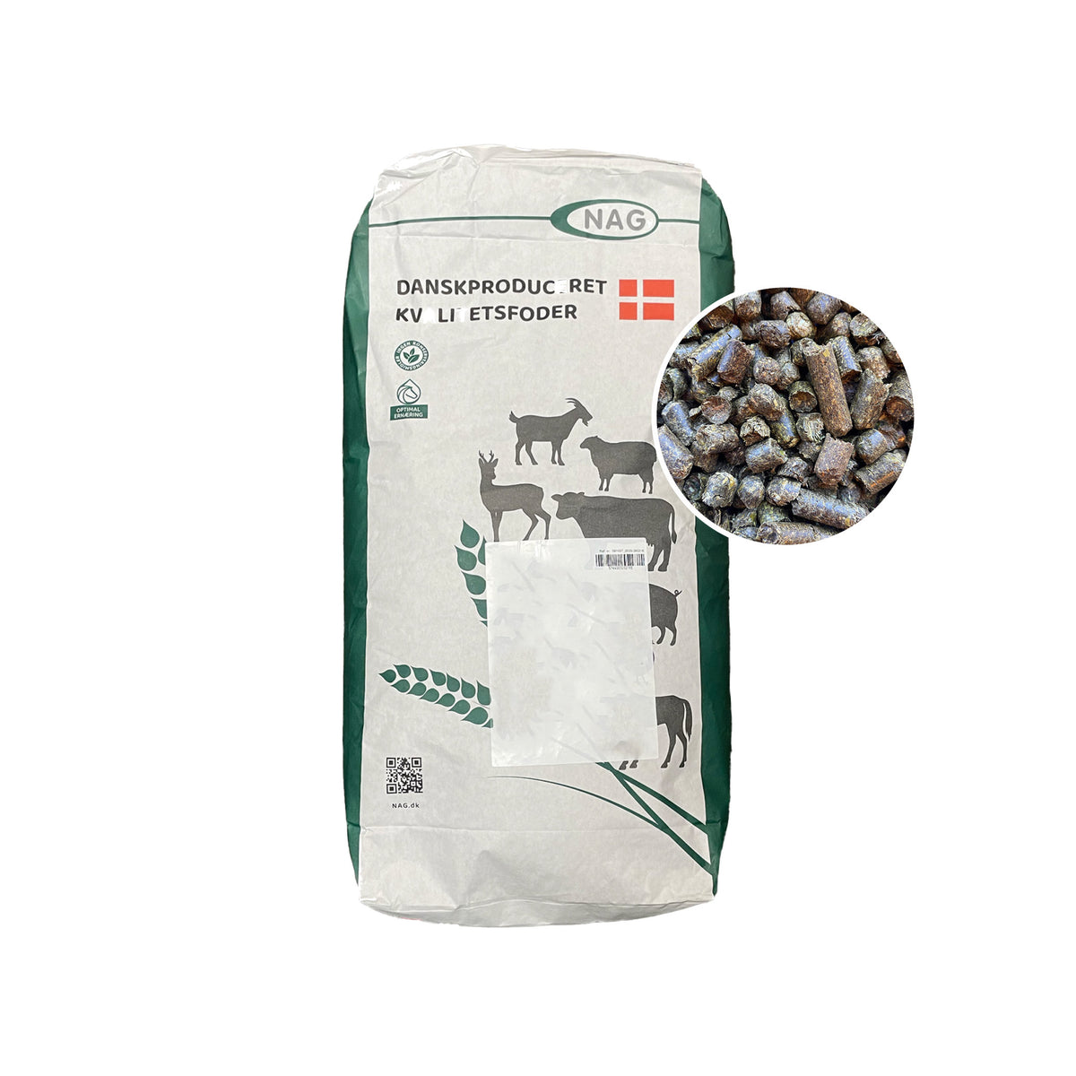 Grønpiller i 20 kg sæk til heste fra NAG