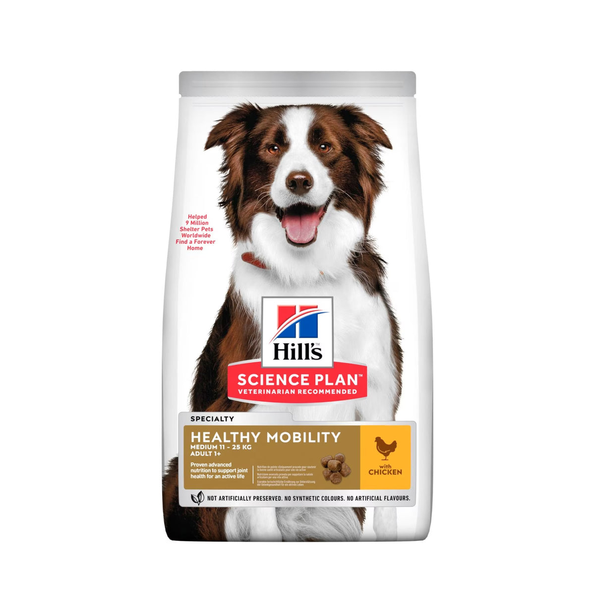 Hills Healthy Mobility Medium Breed Chicken i 12 kg sæk til hunde