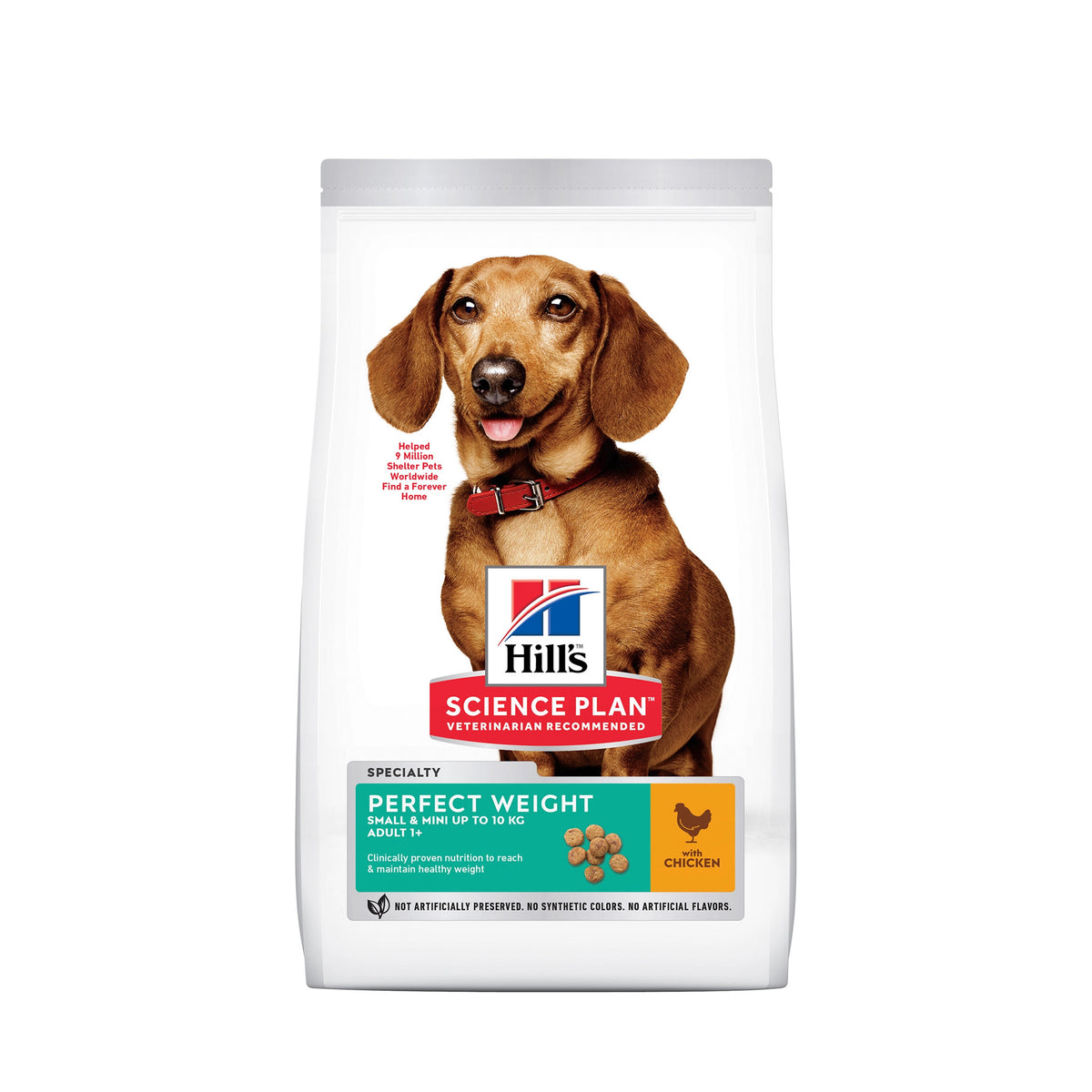 Hills Perfect Weight Small & Mini Chicken i 6 kg pose til hunde