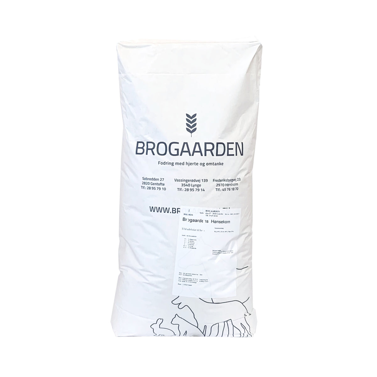 Brogaarden Hønsekorn Byg, Hvede & Majs i 18 kg sæk til høns – billede 2
