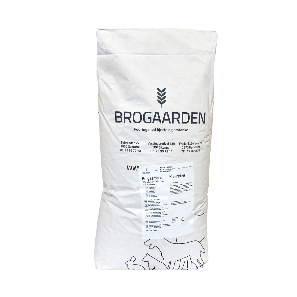 Kaninpiller i 18 kg sæk til kaniner fra Brogaarden