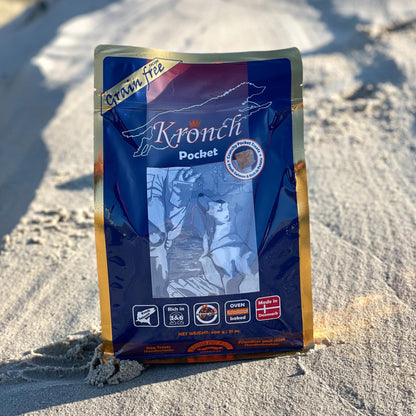 Kronch Pocket Laksegodbid i 600 g pose til hunde – billede 3