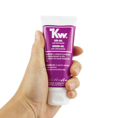 KW Sår-Gel m. Klorhexidin i 100 ml flaske til hunde – billede 2