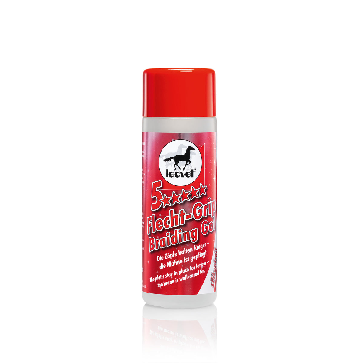Leovet 5-Star Braiding Gel i 200 ml flaske til heste