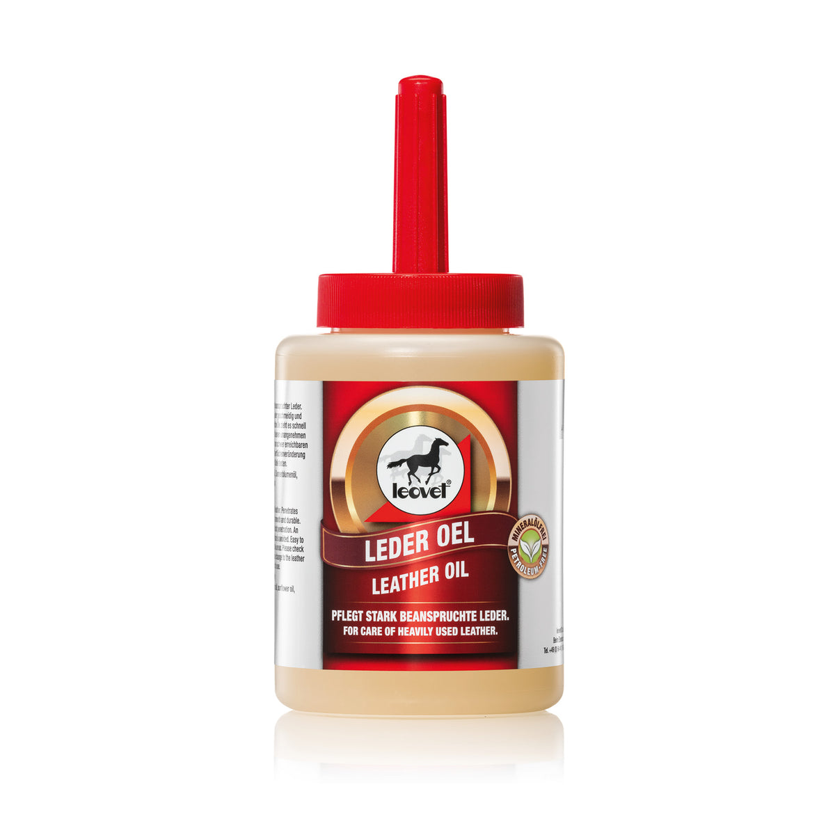 Leovet Leather Oil i 450 ml flaske til heste