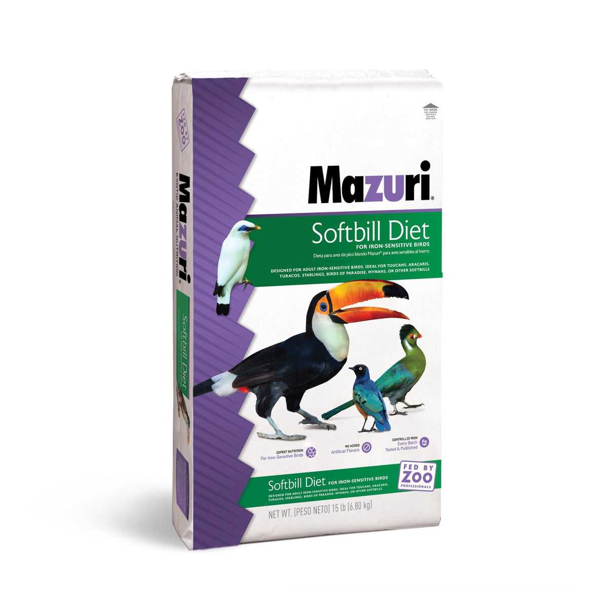 Mazuri Softbill Diet i 6,8 kg pose fra Mazuri Zoo Foods