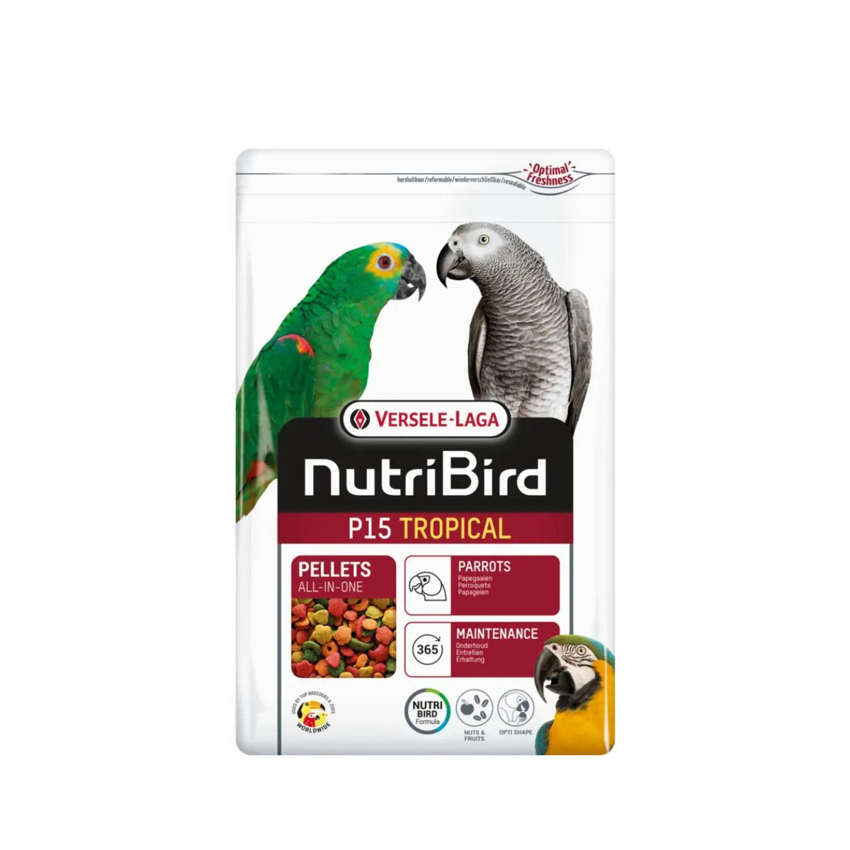 NutriBird P15 Tropical Papegøje i 3 kg pose til stuefugle fra MELDGAARD A/S – billede 3