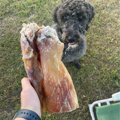Oksehud Plader Ekstra Hård i 500 g pose til hunde fra Whesco – billede 2