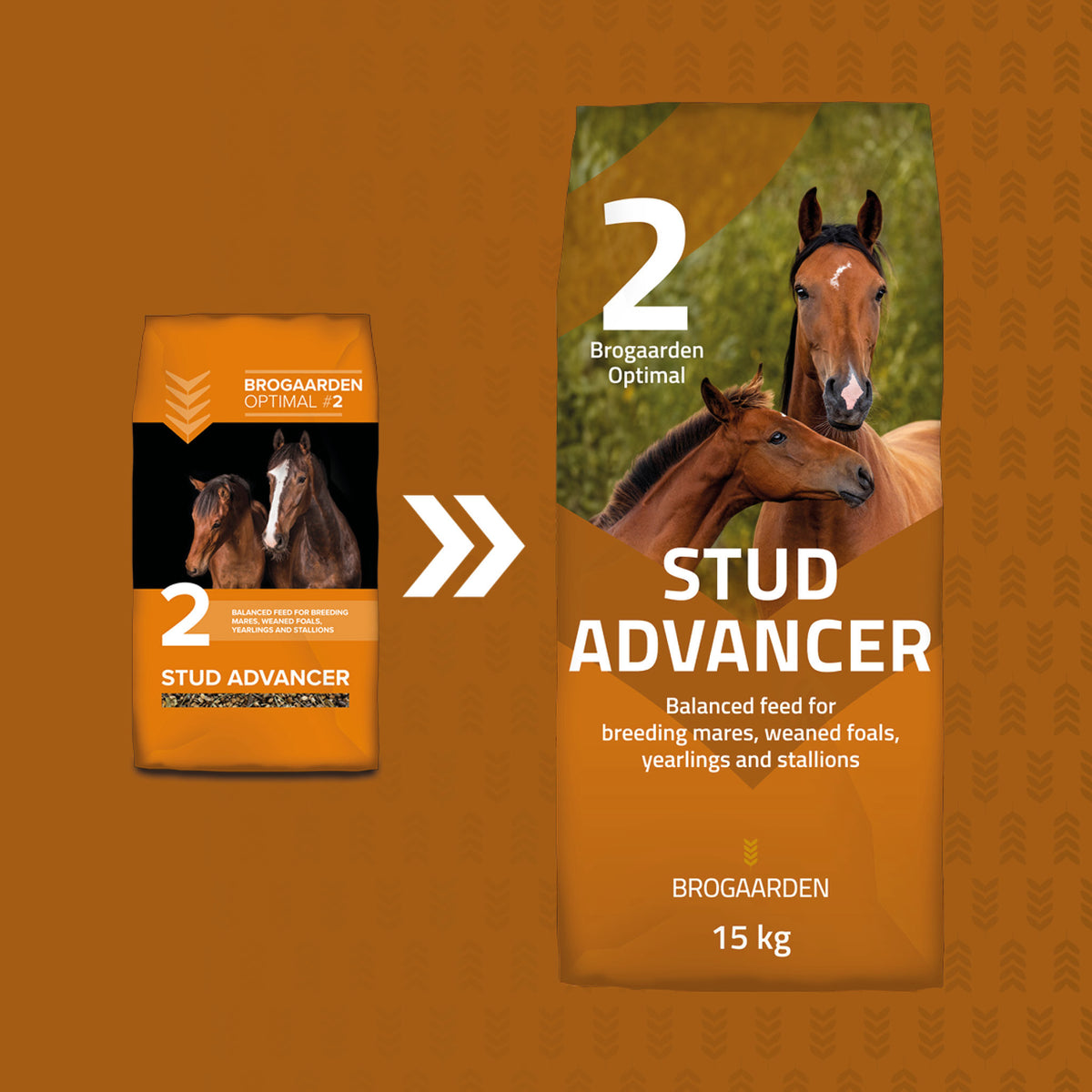 Optimal 2 Stud Advancer hestefoder i 15 kg sæk fra Brogaarden – billede 2