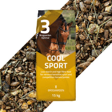 Optimal 3 Cool Sport hestefoder i 15 kg sæk fra Brogaarden
