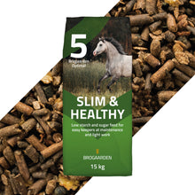 Optimal 5 Slim & Healthy hestefoder i 15 kg sæk fra Brogaarden