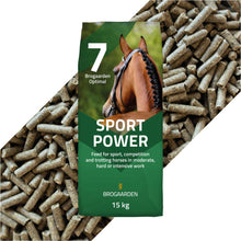 Optimal 7 Sport Power hestefoder i 15 kg sæk fra Brogaarden