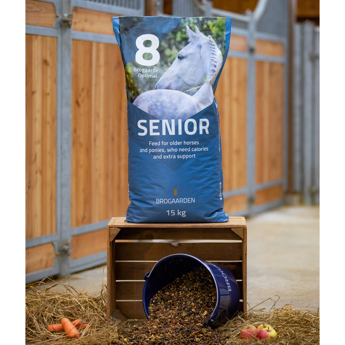 Optimal 8 Senior hestefoder i 15 kg sæk fra Brogaarden – billede 3