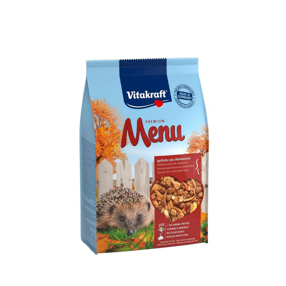 Vitakraft Menu Premium Pindsvinefoder i 600 g pose til kaniner og gnavere
