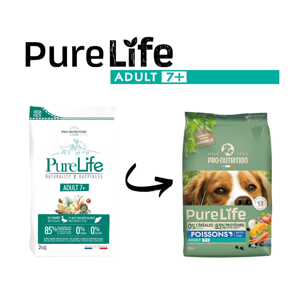 PureLife Adult 7+ Kornfrit i 2 kg pose til hunde