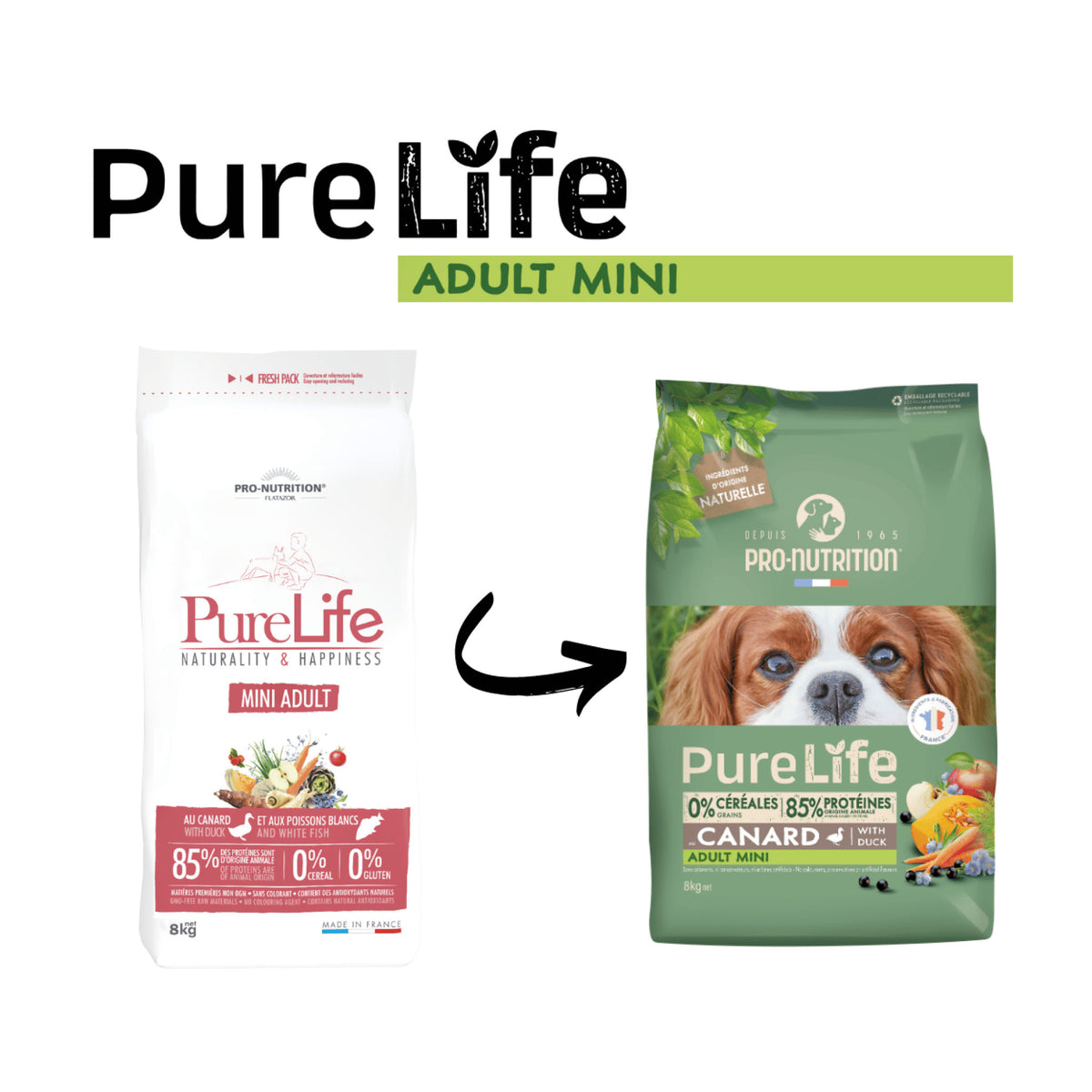 PureLife Adult Mini Kornfrit i 8 kg pose til hunde