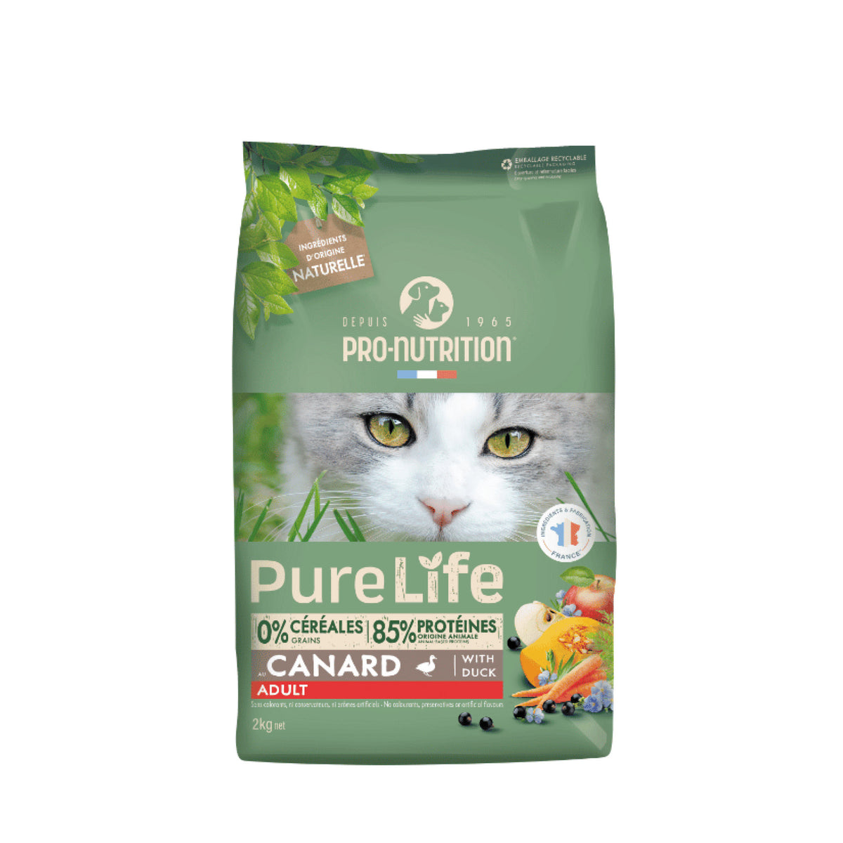 PureLife Cat Adult Kornfrit i 2 kg pose til katte – billede 2
