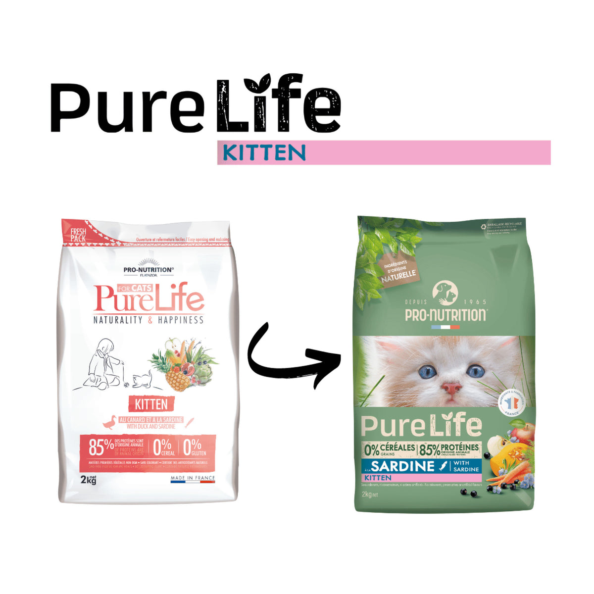 PureLife Cat Kitten i 2 kg pose til katte