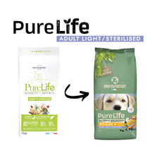 PureLife Light / Sterilised Kornfrit i 12 kg sæk til hunde