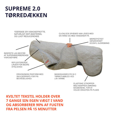 Siccaro Supreme 2.0 Tørredækken Blue Granite til hunde – billede 3
