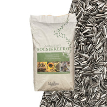 Solsikkefrø Stribet i 15 kg sæk vildtfuglefoder fra Brogaarden