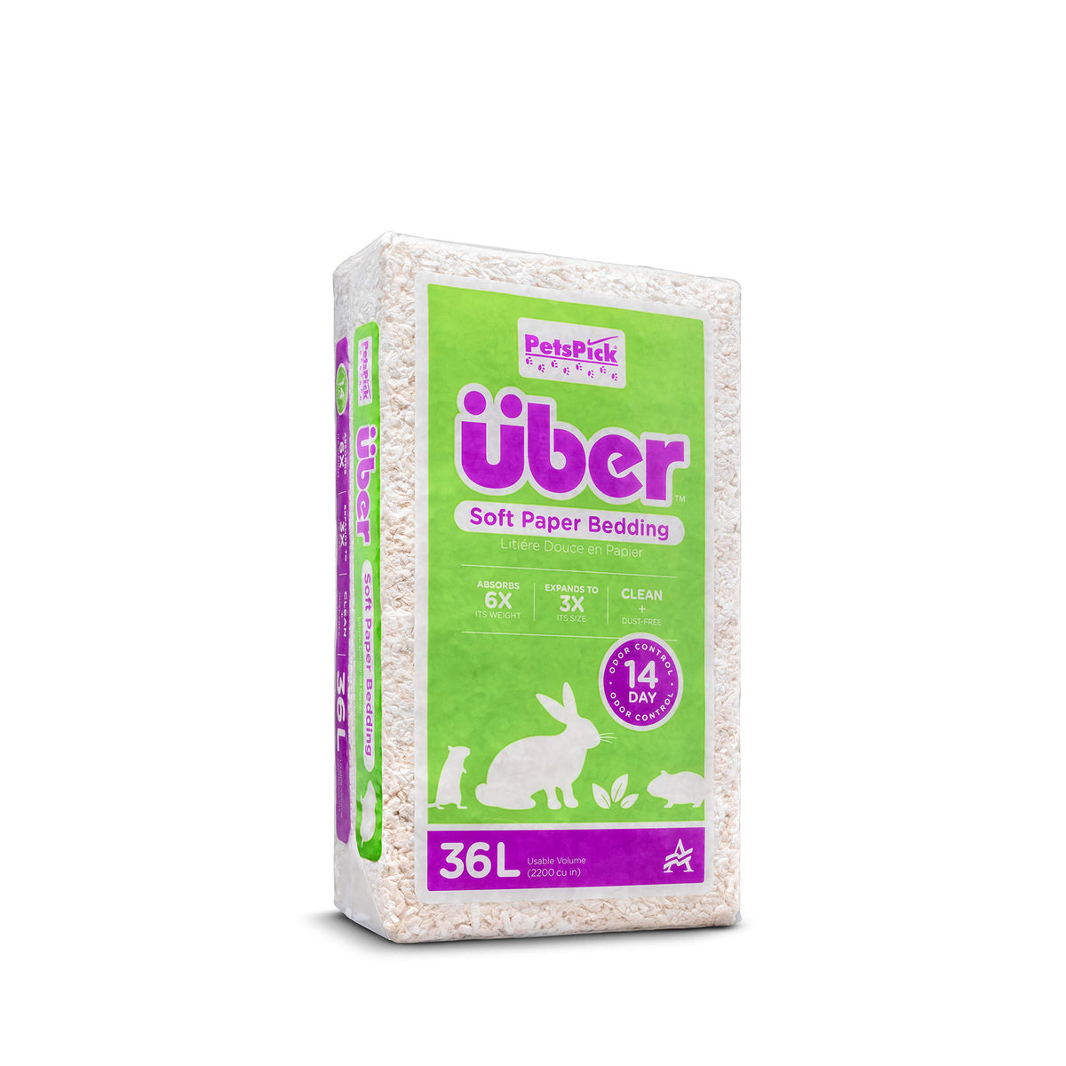 ÜBER Papirstrøelse 36 ltr til kaniner og gnavere