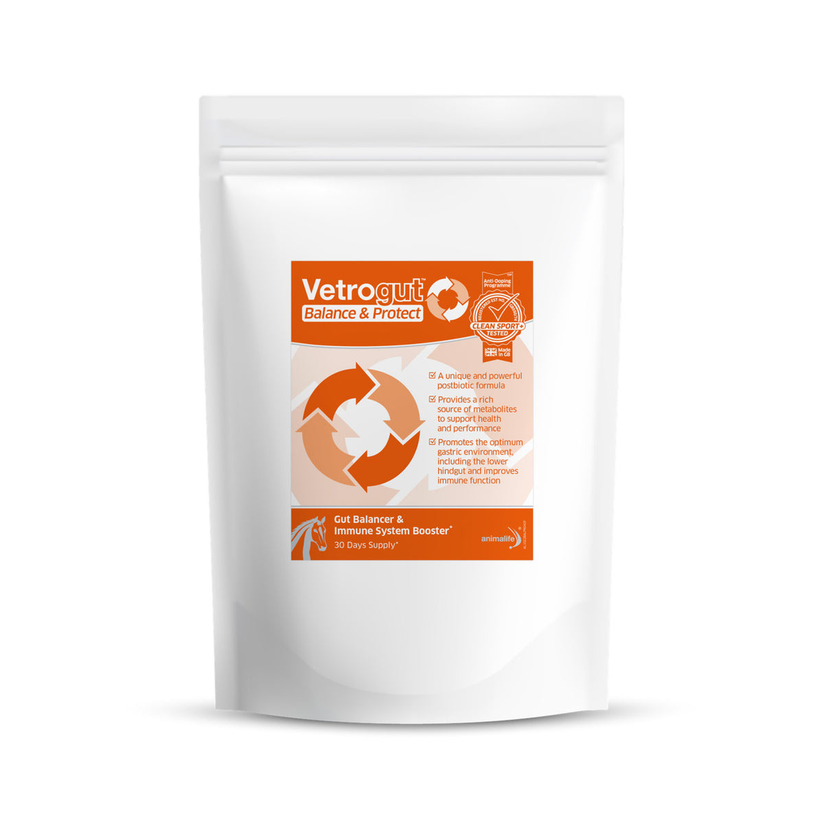 Vetrogut Balance & Protect hestefoder i 420 g pose fra Animalife