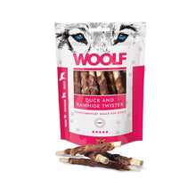 WOOLF Duck & Rawhide Twister i 100 g pose til hunde