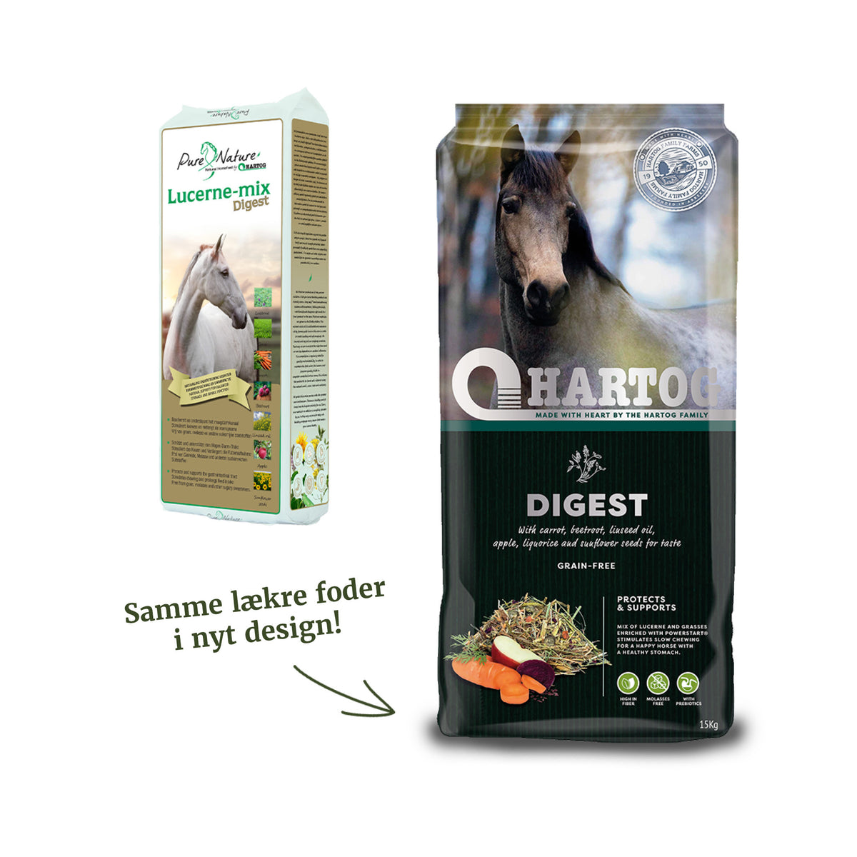 Hartog Digest Lucerne hestefoder i 15 kg sæk – billede 4