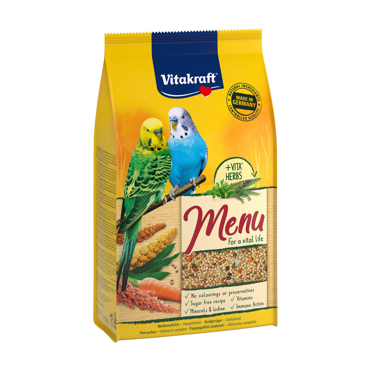 Vitakraft Menu Undulat i 1 kg pose til stuefugle