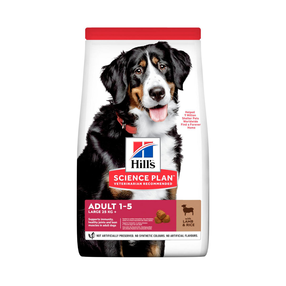 Hills Adult Large Breed Lamb & Rice i 12 kg sæk til hunde